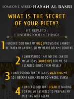 Secret of Piety Rizk Worship God watching Death Hasan al Basri